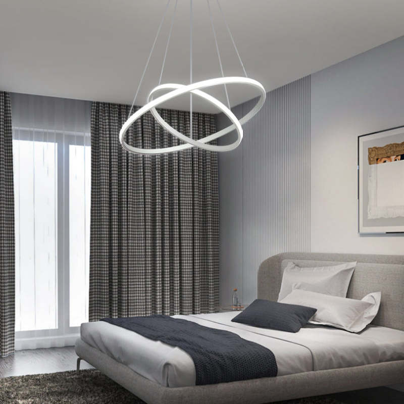 Alonza Moderne LED Hanglampen Wit Buitenste Verlicht 2/3/4 Ringen