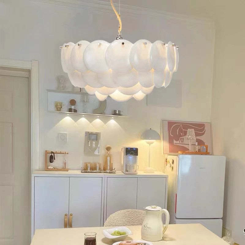 Lottie Moderne Art LED Kroonluchter Wit Metaal Keramisch Slaapkamer