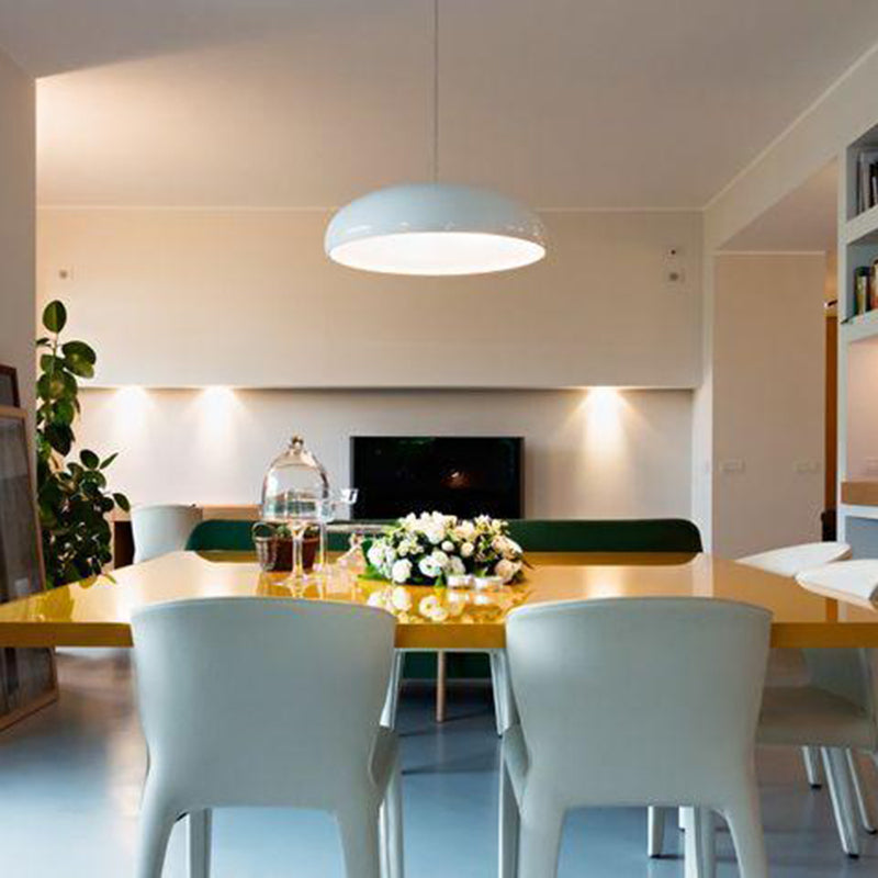 Leilani Moderne Ronde Hanglampen Wit Metaal Slaapkamer Woonkamer