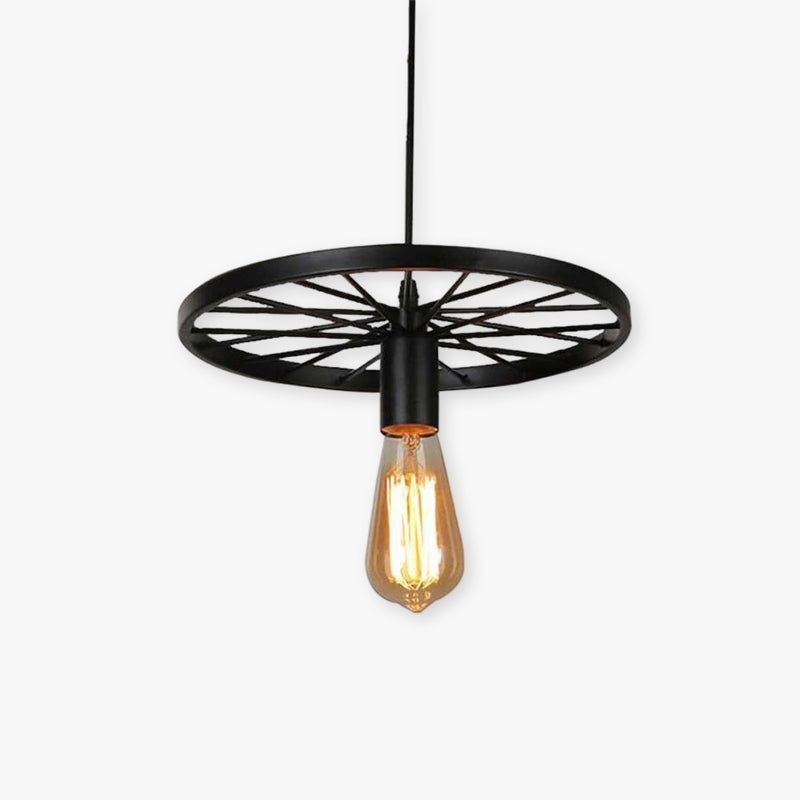Valerio Retro LED Hanglampen Loft Zwart Rust Metaal Woonkamer