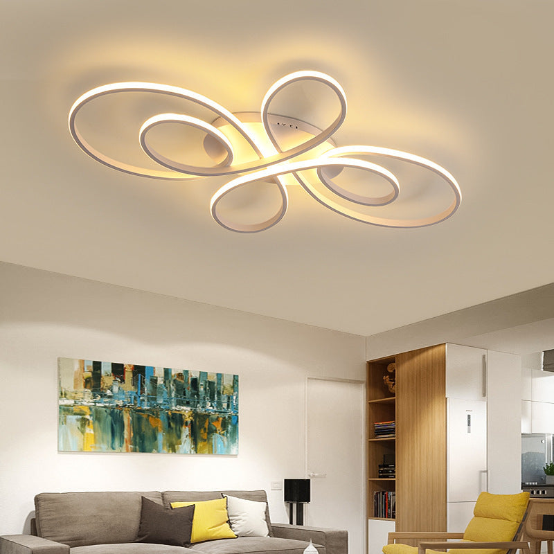 Lacey Design LED Plafondlamp Metaal/Silicagel Koffie/Wit/Zwart Slaap/Woonkamer