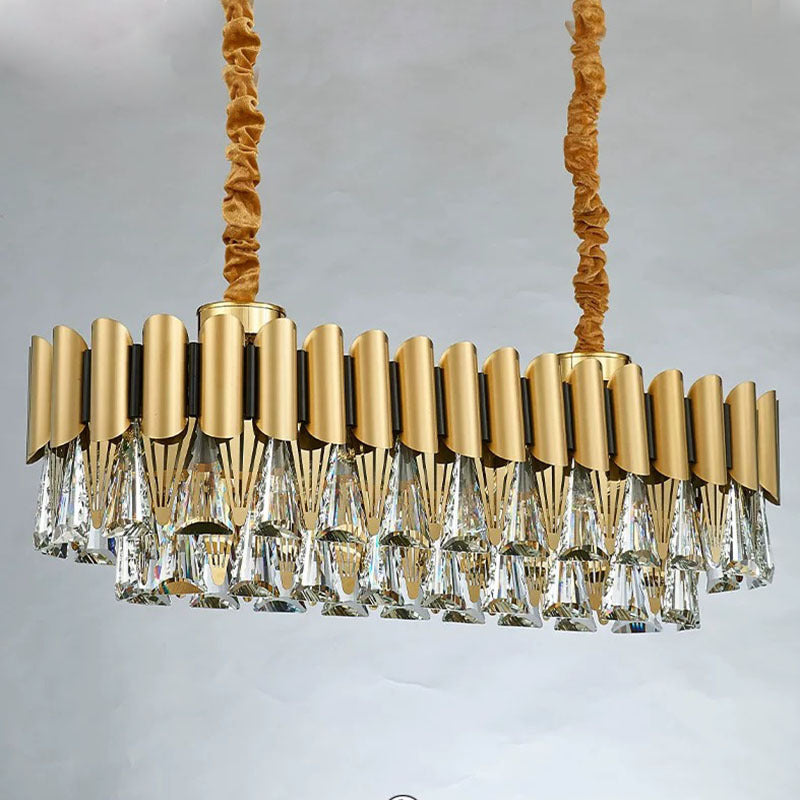 Marilyn Design Ronde LED Hanglamp Metaal/Acryl Goud Slaapkamer/Woonkamer/Eetkamer