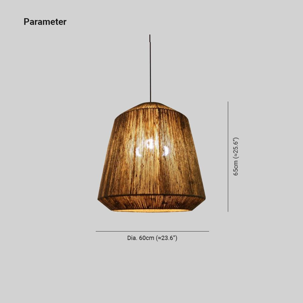 Valerio Retro Design Loom  LED Hanglamp Bruin Slaapkamer Woonkamer