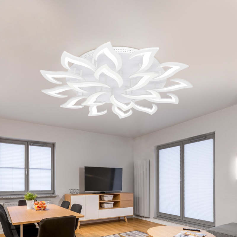 Hana Design Bloem LED Plafondlampen Zwart/Wit Metaal/Acryl Woon/Slaapkamer