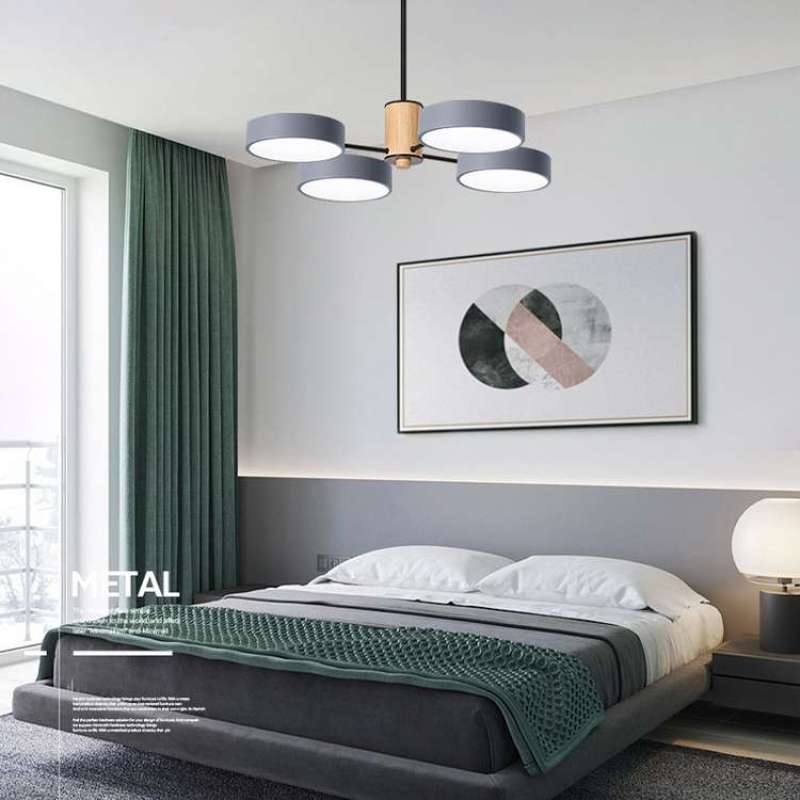 Sienna  Art Deco Hanglampen Wit Groen Grijs Metaal Hout Woonkamer