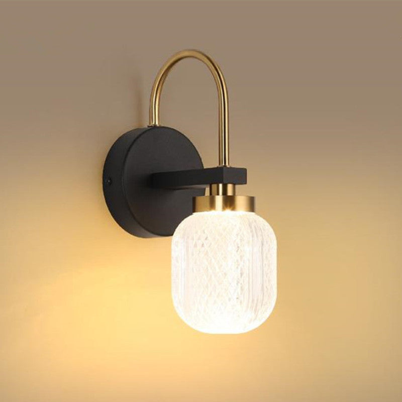 Orsini Vintage Kleine LED Wandlampen Wit Metaal Slaapkamer Woonkamer