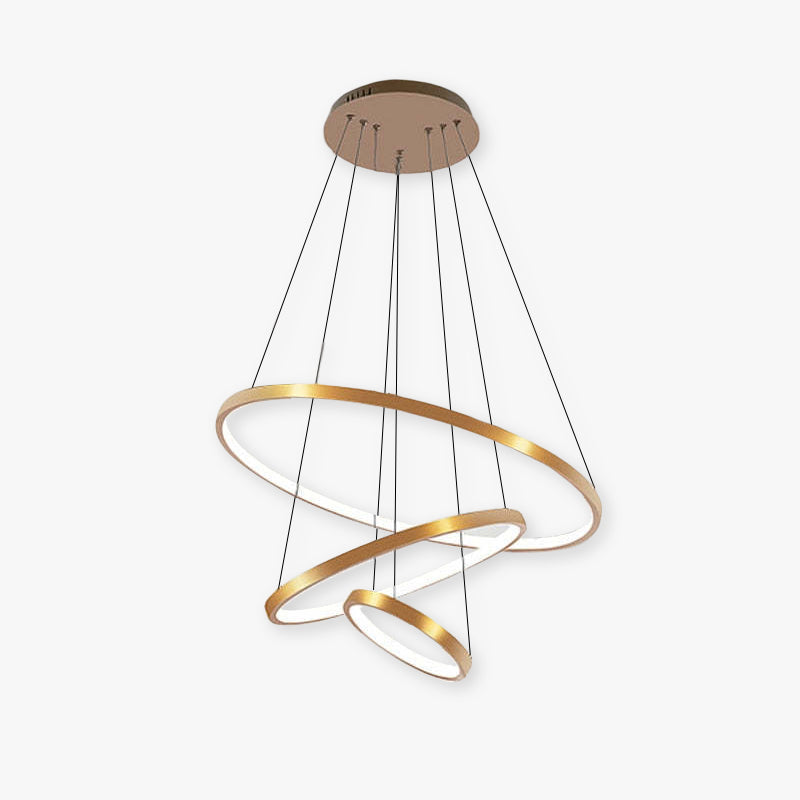 Alonza Design LED Hanglamp  Gouden Wit Zwart Metaal Glas Eetkamer