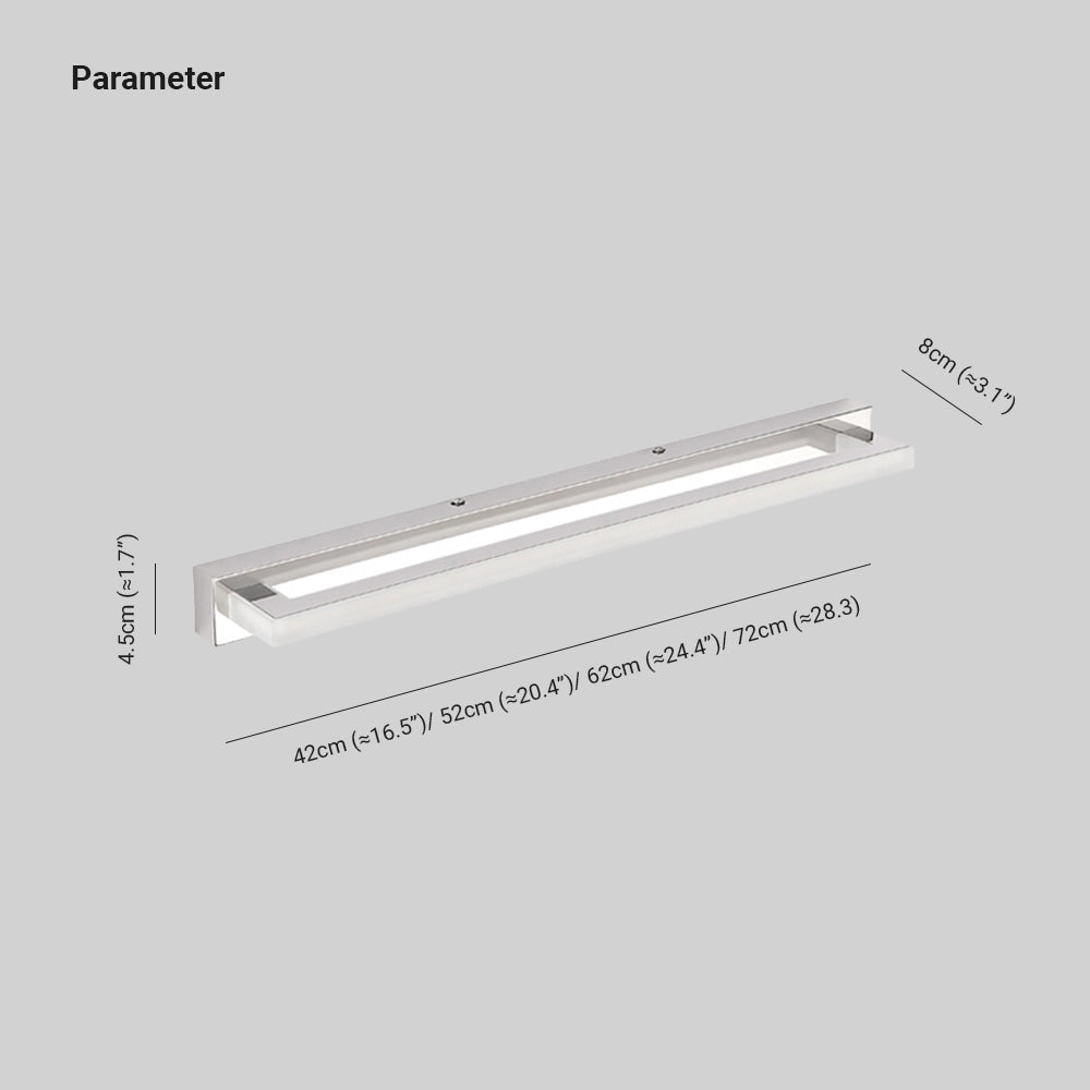 Leigh Moderne Rechthoekige LED Wandlamp Wit Metaal/Acryl Slaapkamer