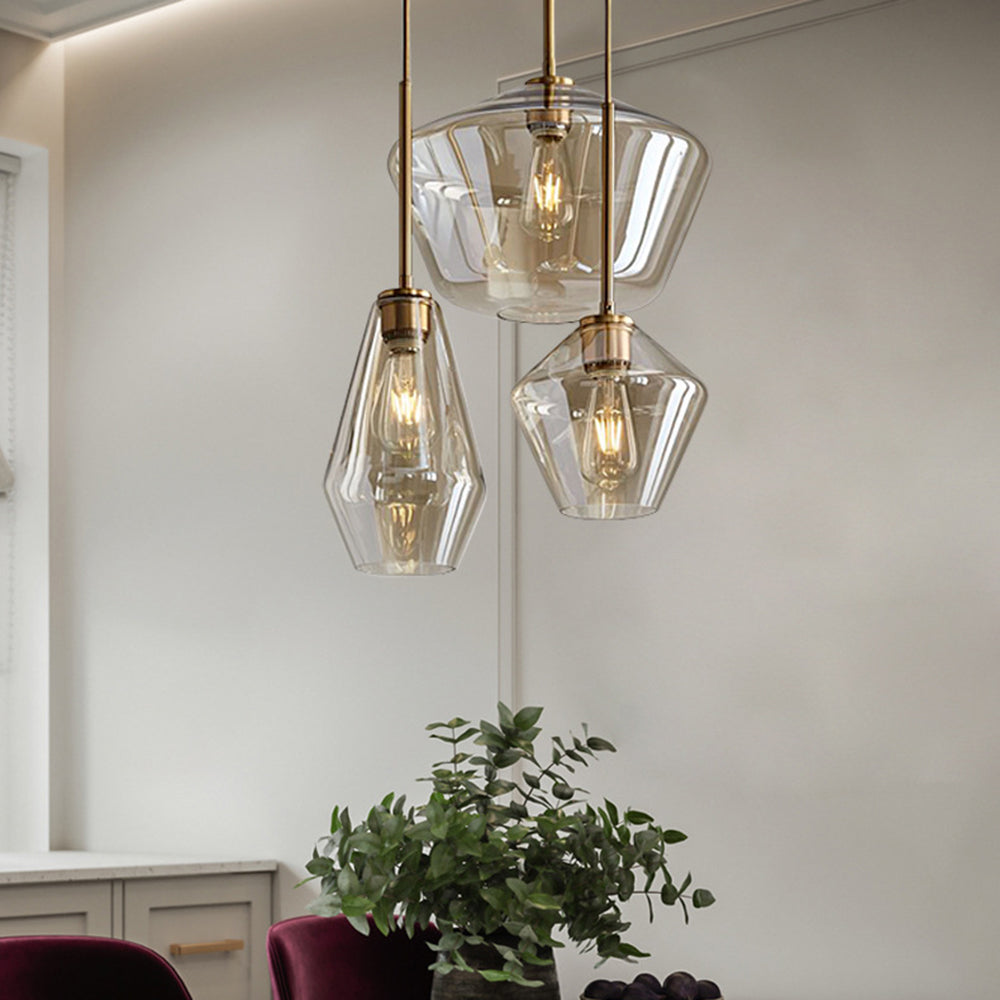 Hailie Kleine Retro LED Hanglampen Glas Metaal Woonkamer slaapkamer