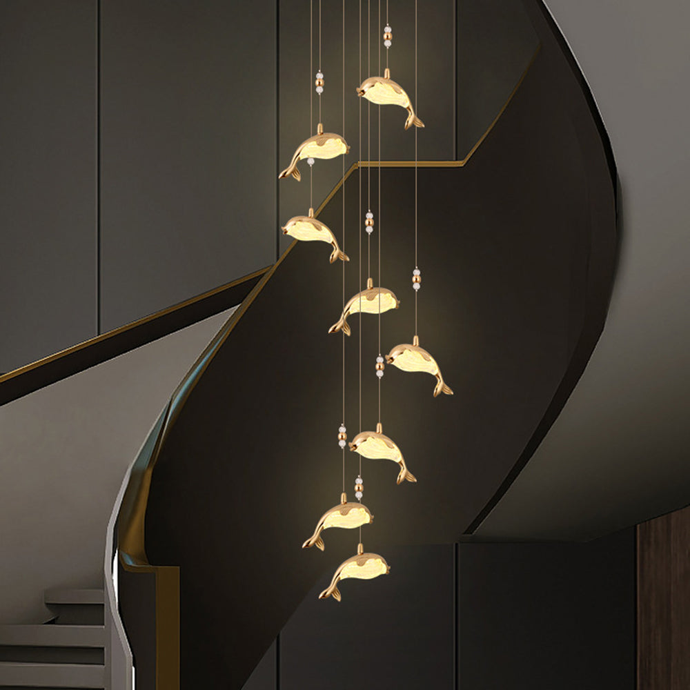 Jibril Moderne Art Goud LED Kroonluchter Metaal Woonkamer Eetkamer