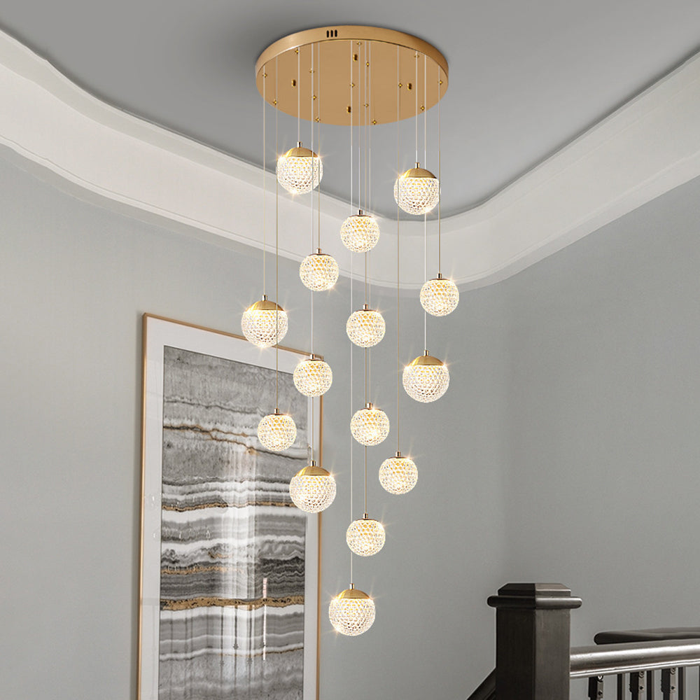 Jibril Moderne LED Kroonluchter Gouden Metaal Slaapkamer Woonkamer