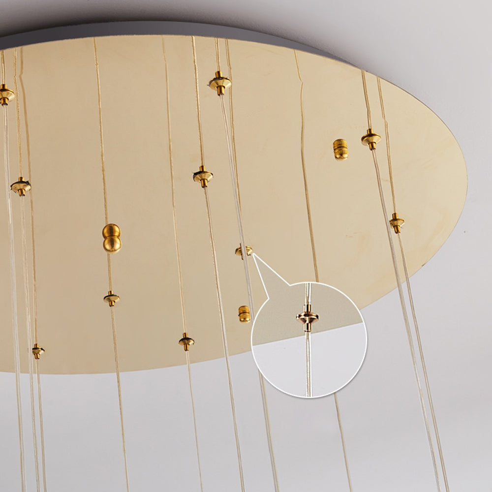 Jibril Moderne LED Kroonluchter Gouden Metaal Slaapkamer Woonkamer