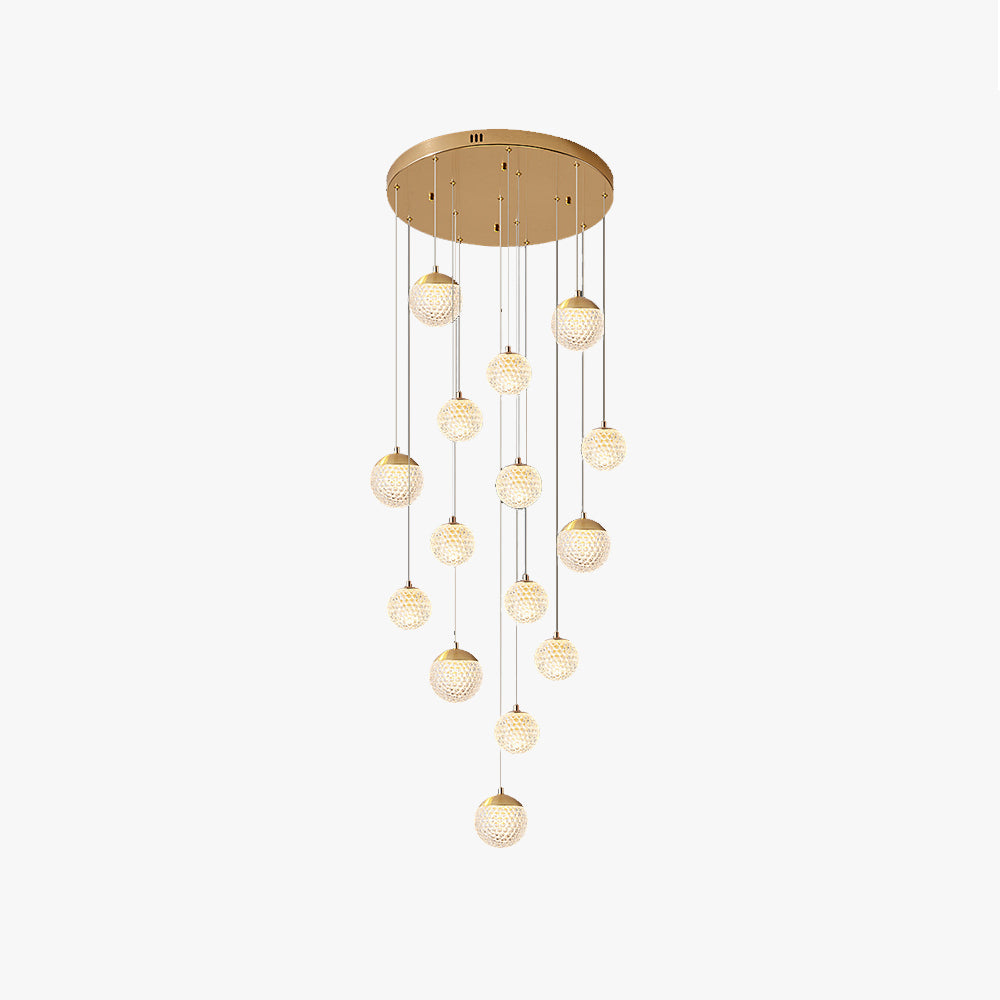 Jibril Moderne LED Kroonluchter Gouden Metaal Slaapkamer Woonkamer