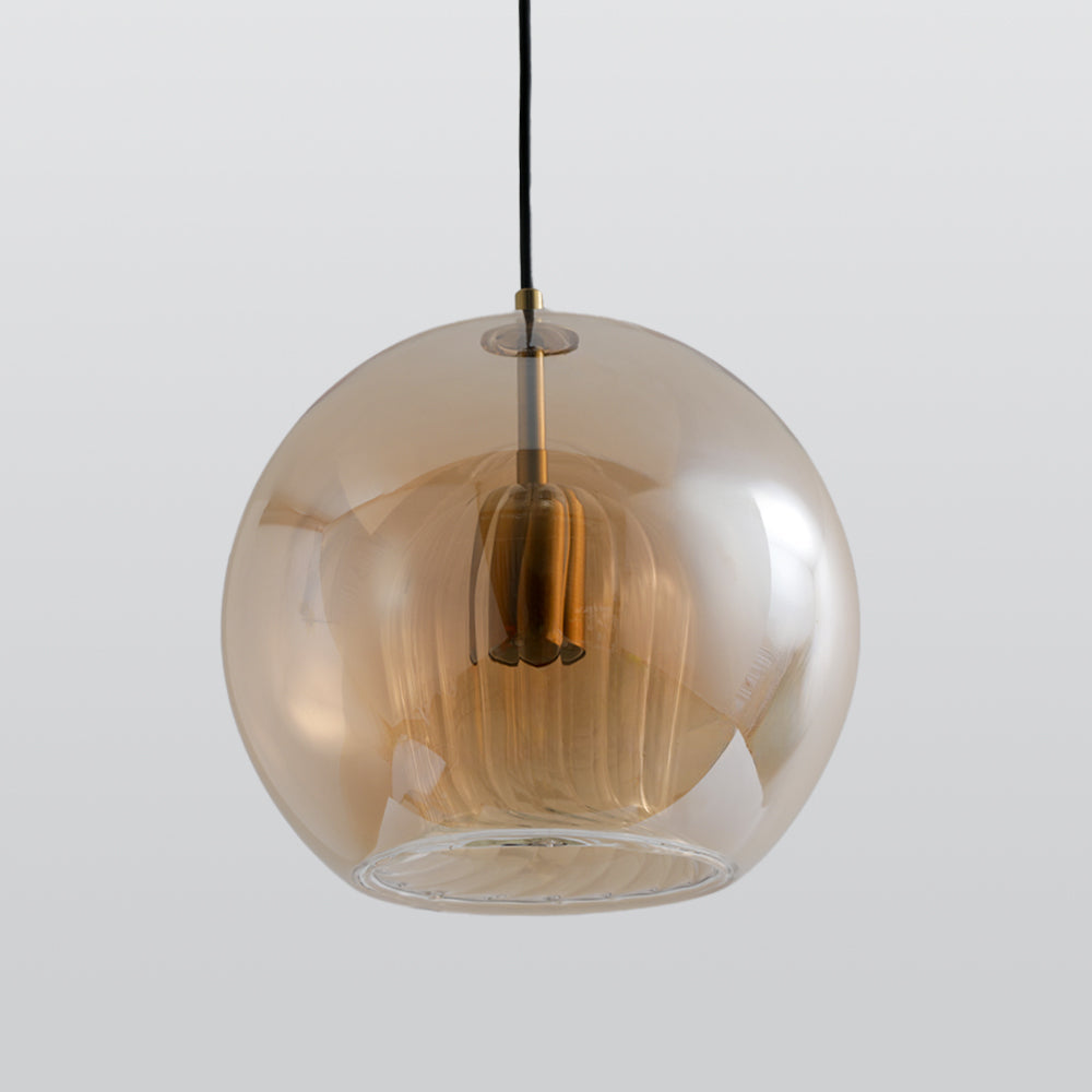 Hailie Modene Bol LED Hanglamp Metaal/Glas Helder/Amber Slaap/Eet/Woonkamer