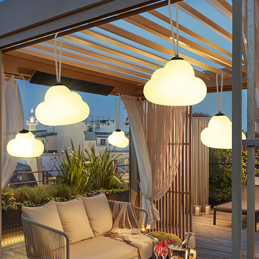 Minori Design LED Hanglamp Wolk Melk Wit Metaal/Acryl Tuin
