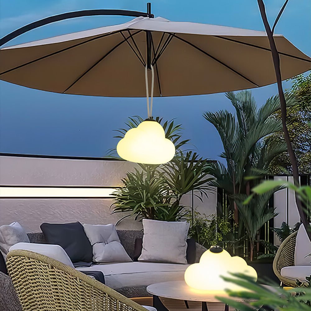Minori Design LED Hanglamp Wolk Melk Wit Metaal/Acryl Tuin