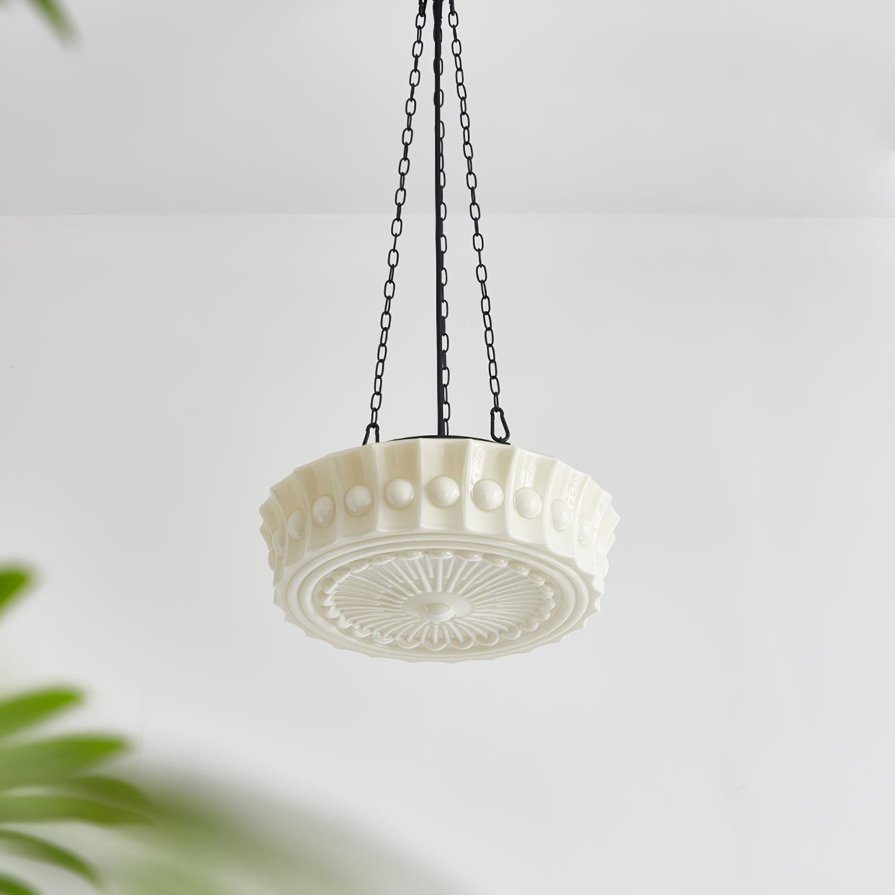 Hailie Vintage Franse Hanglamp Wit/Beige Woonkamer/Slaapkamer
