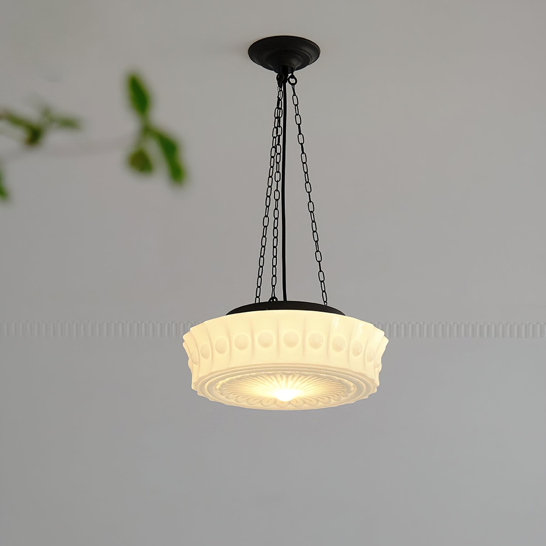 Hailie Vintage Franse Hanglamp Wit/Beige Woonkamer/Slaapkamer