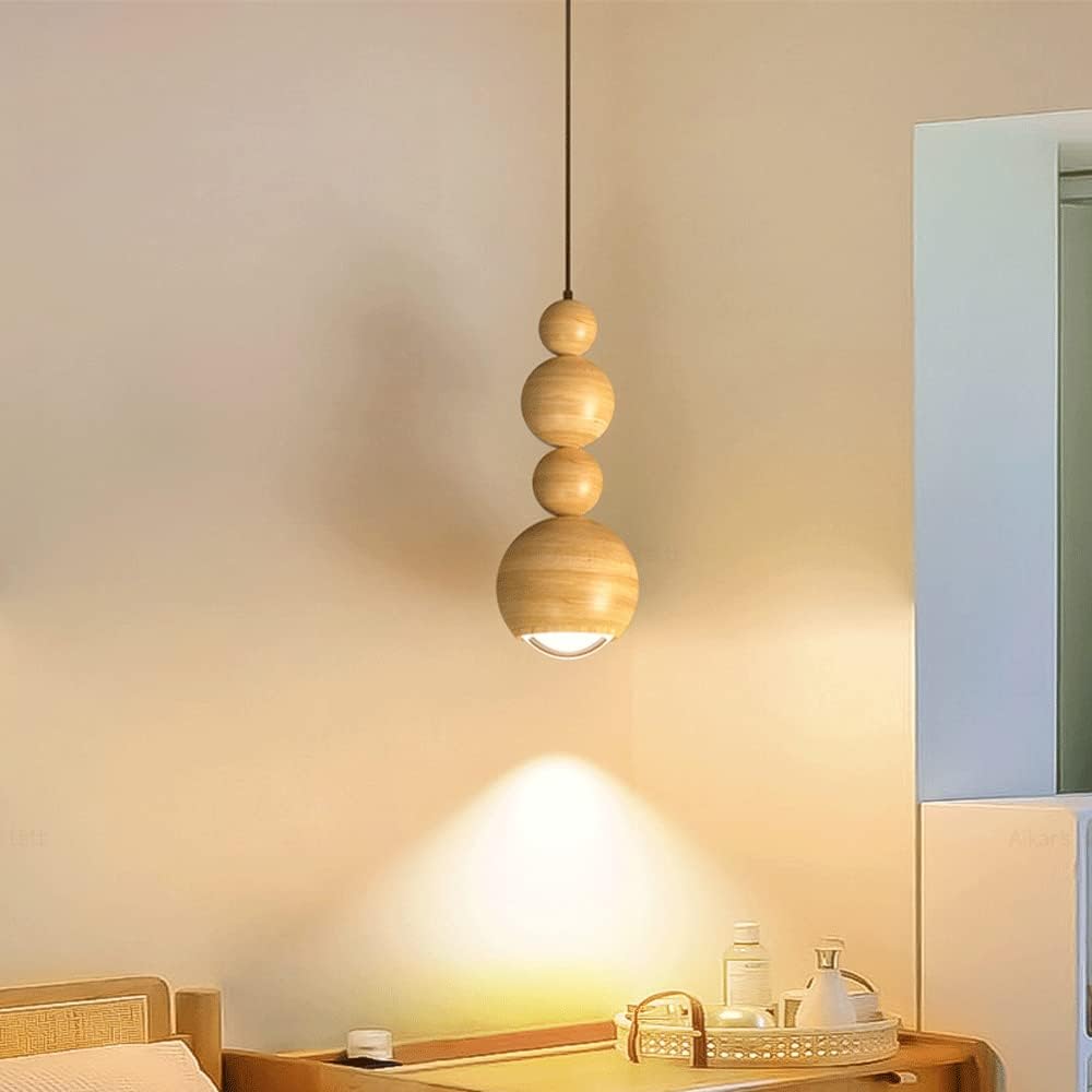Muto Industrie LED Hanglampen Wit Metaal Hout Slaapkamer Eetkamer