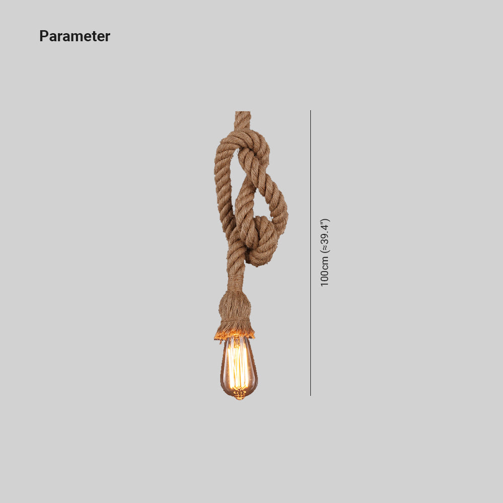 Valerio Retro Industrieel LED Hanglampen Hennep Touw Café/Restaurant