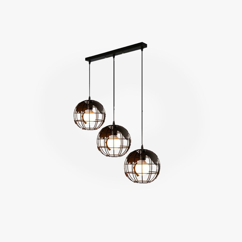 Sterling Industriele LED Hanglamp Zwart/Wit Metaal Eettafel Woonkamer