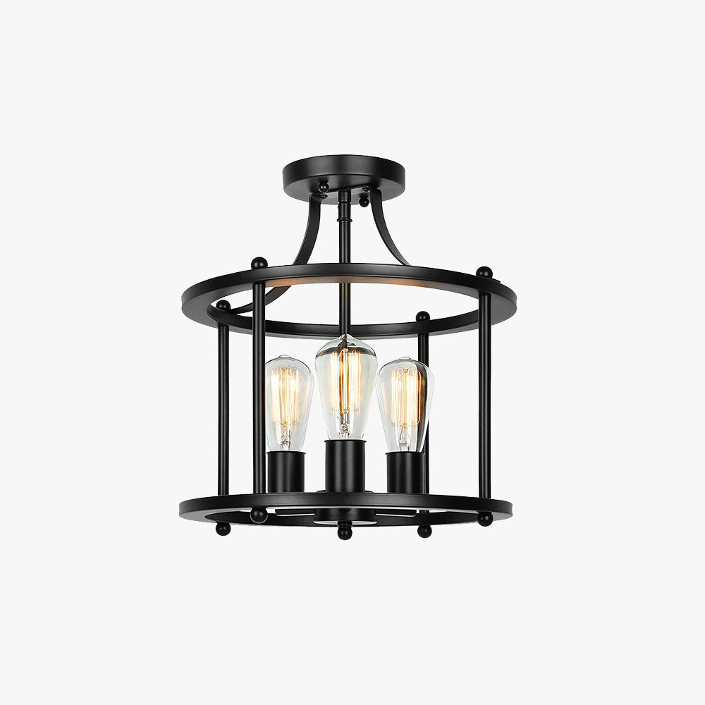 Valerian Industriele LED Plafondlamp Zwart Metaal Eettafel Woon/Slaapkamer