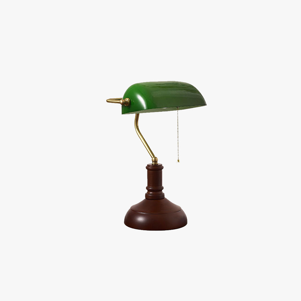 Valerio Retro Irregular Metal/Glass Table Lamp, Green