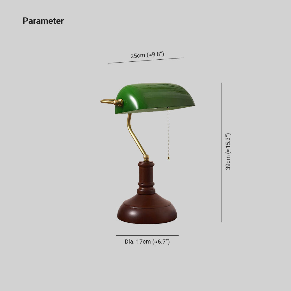 Valerio Retro Irregular Metal/Glass Table Lamp, Green