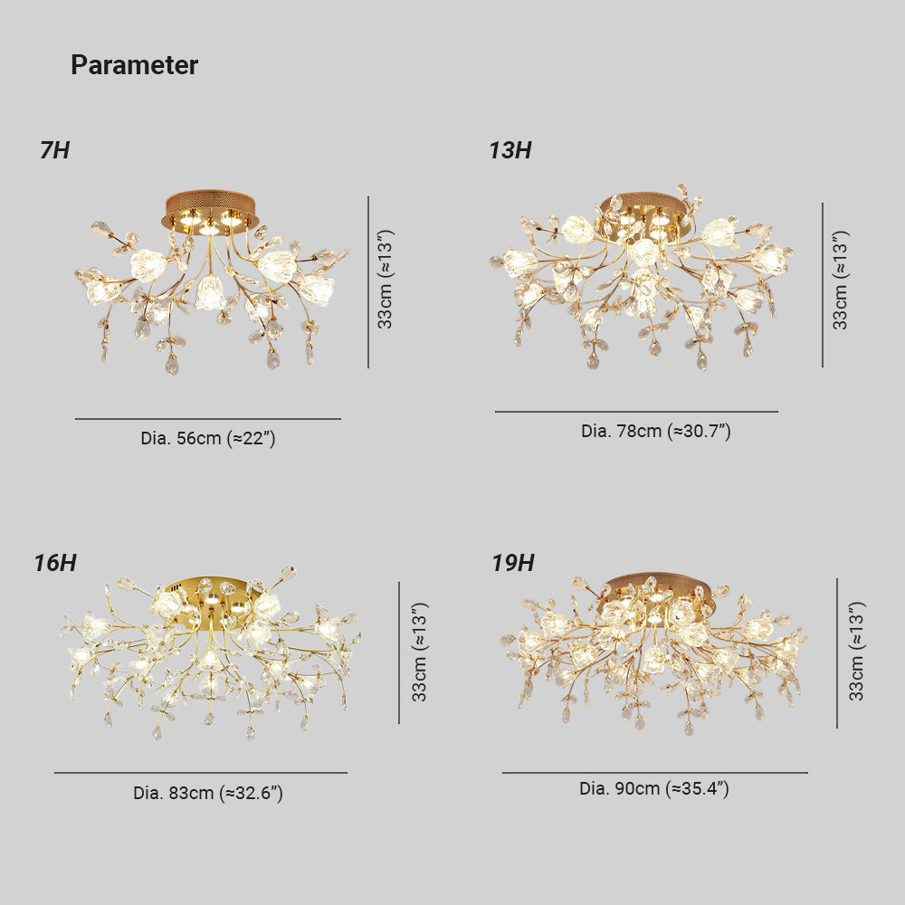 Lili Design LED Plafondlamp Metaal Glas Woonkamer Eetkamer