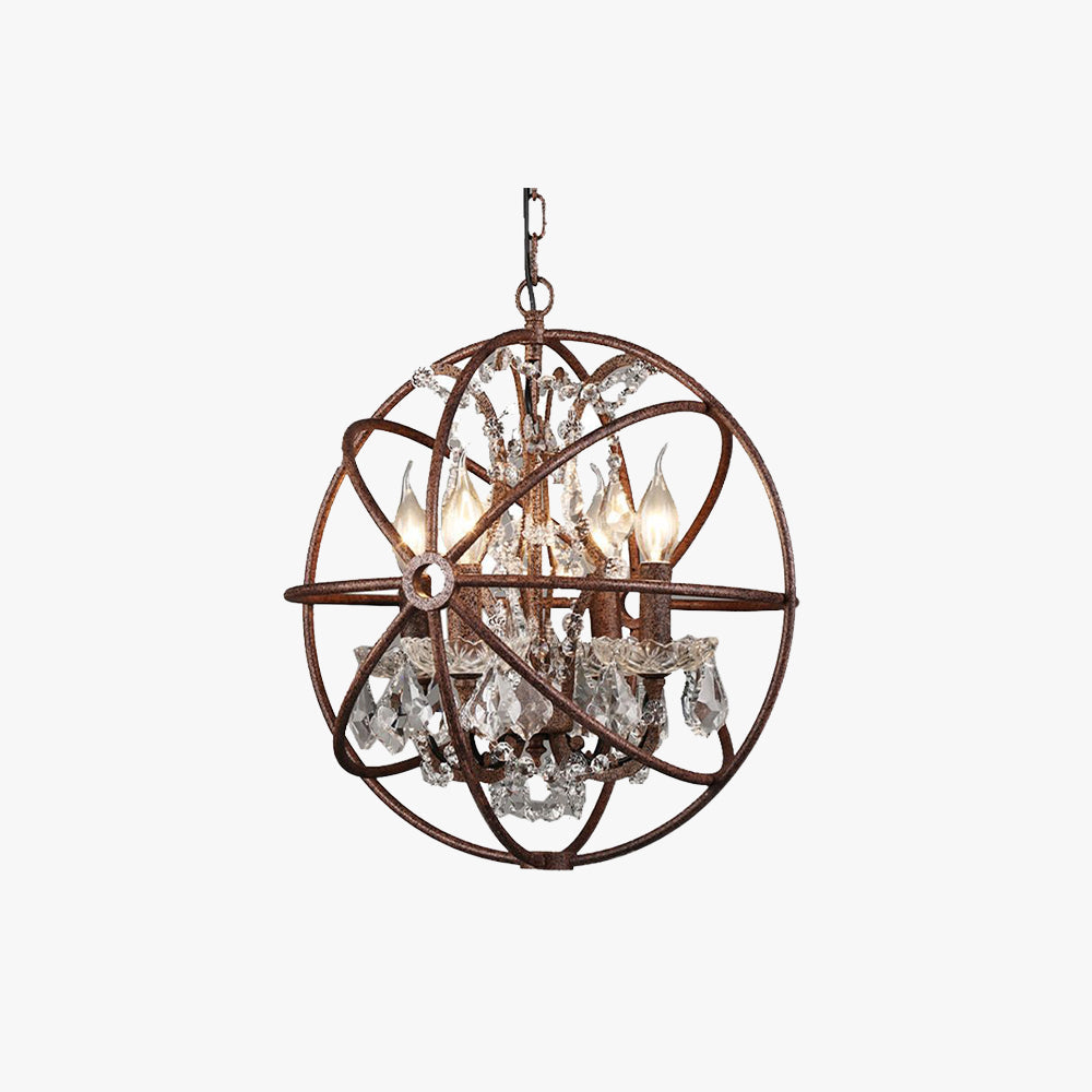 Kristy Vintage Design LED Hanglamp Metaal Kristal Zwart Woonkamer