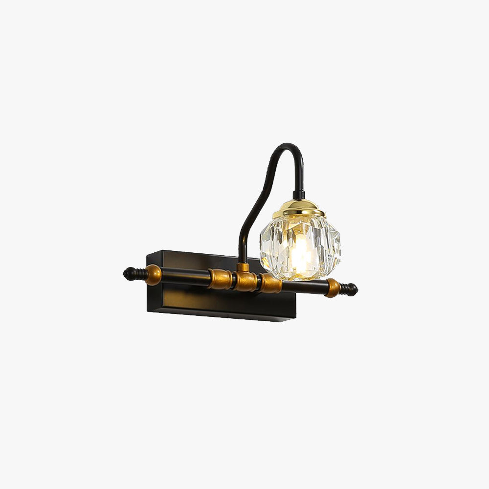 Kristy Moderne Bol LED Wandlamp Metaal/Acryl Zwart Slaap/Woon/Badkamer