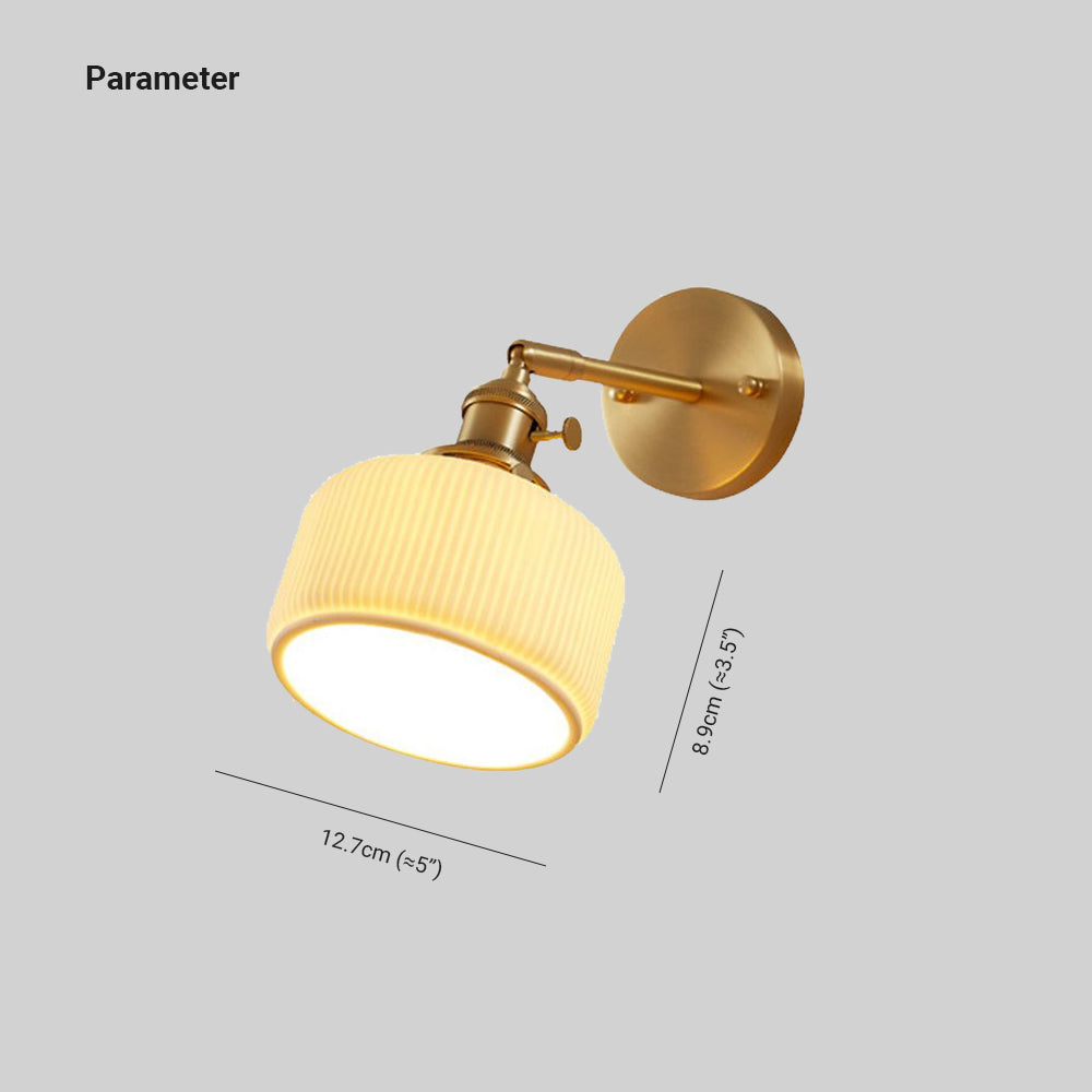 Lottie Moderne Bol LED Wandlamp Metaal/Keramisch Wit/Goud Slaap/Woon/Badkamer