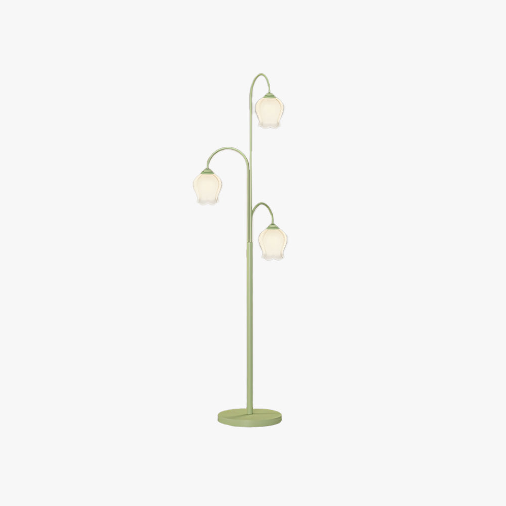 Lily Design Lelietjevandalen LED Vloerlamp Metaal/Glas Wit/Groen Slaap/Woon/Kinderkamer