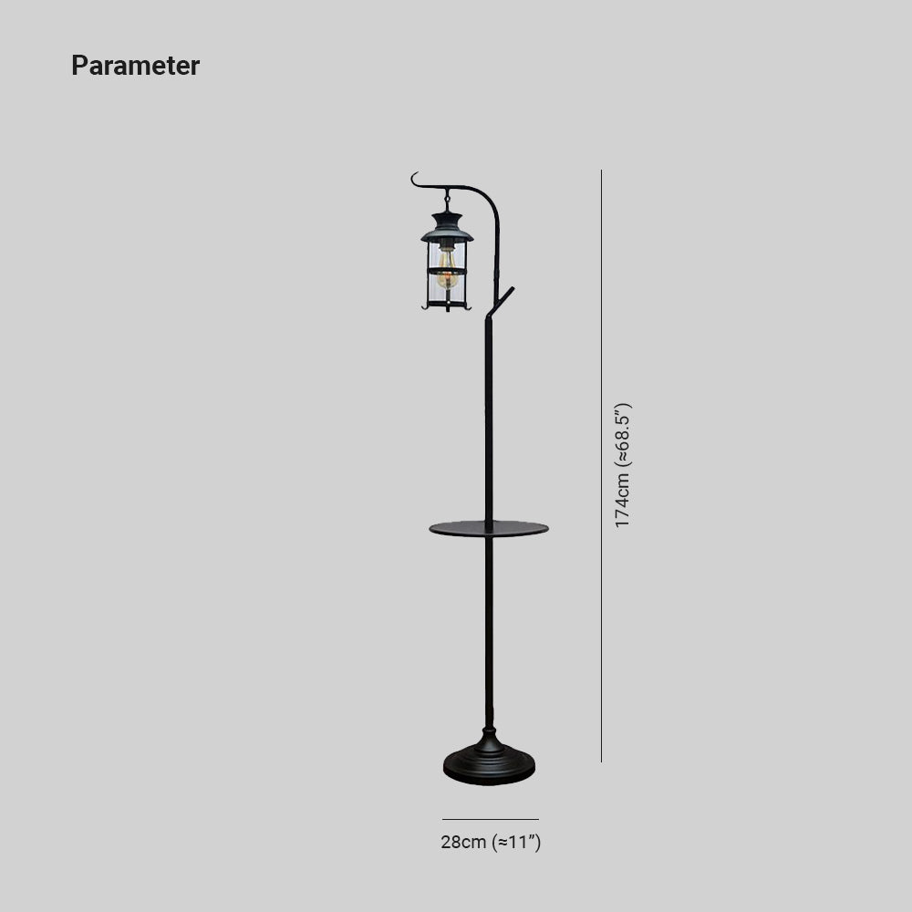 Valerio Retro LED Vloerlamp Zwart&Wit Slaap/Woonkamer Metaal&Glass