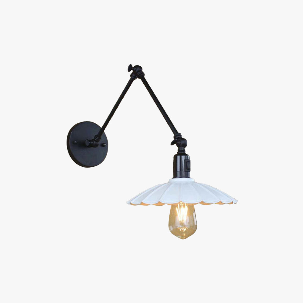 Orsini Creatieve Geplooide LED Wandlamp Zwart/Wit Metaal Binnen