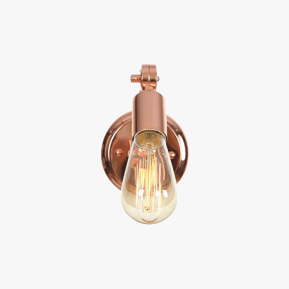Valerio Wall Lamp Bulb Wooden Adjustable Makeup Gold, Living Room