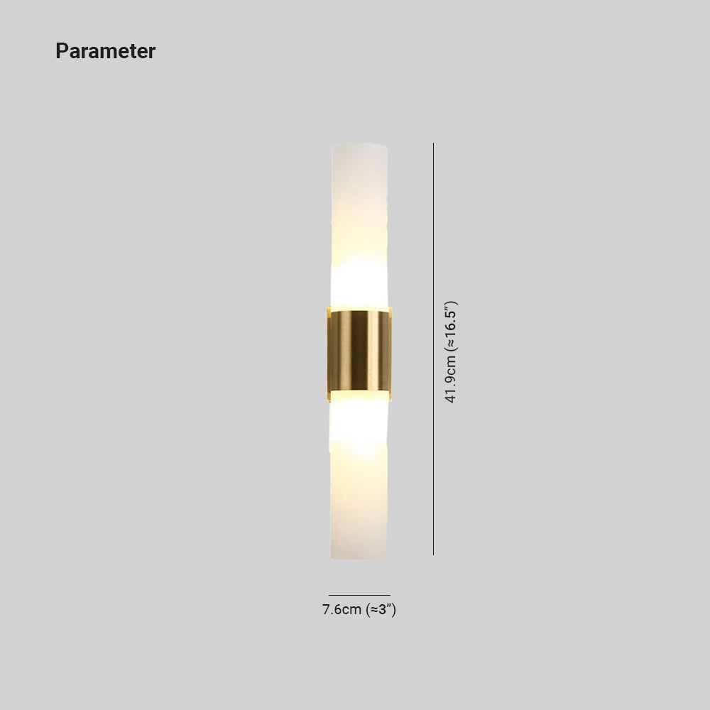 Leigh Moderne Cilinder LED Wandlamp Metaal/Glas Zwart/Goud Slaap/Woon/Badkamer