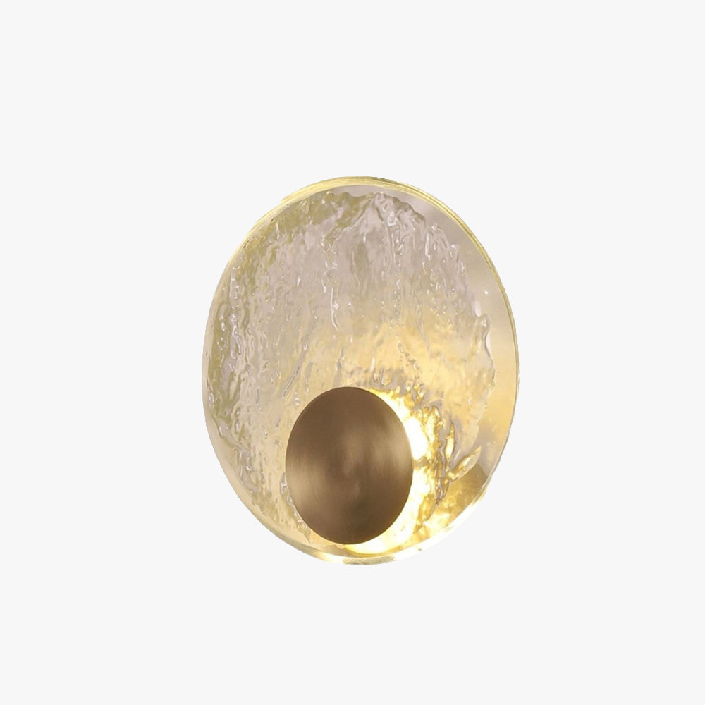 Kristy Design Ronde LED Wandlamp Metaal/Crystal Goud/Transparant Slaap/Woon/Badkamer