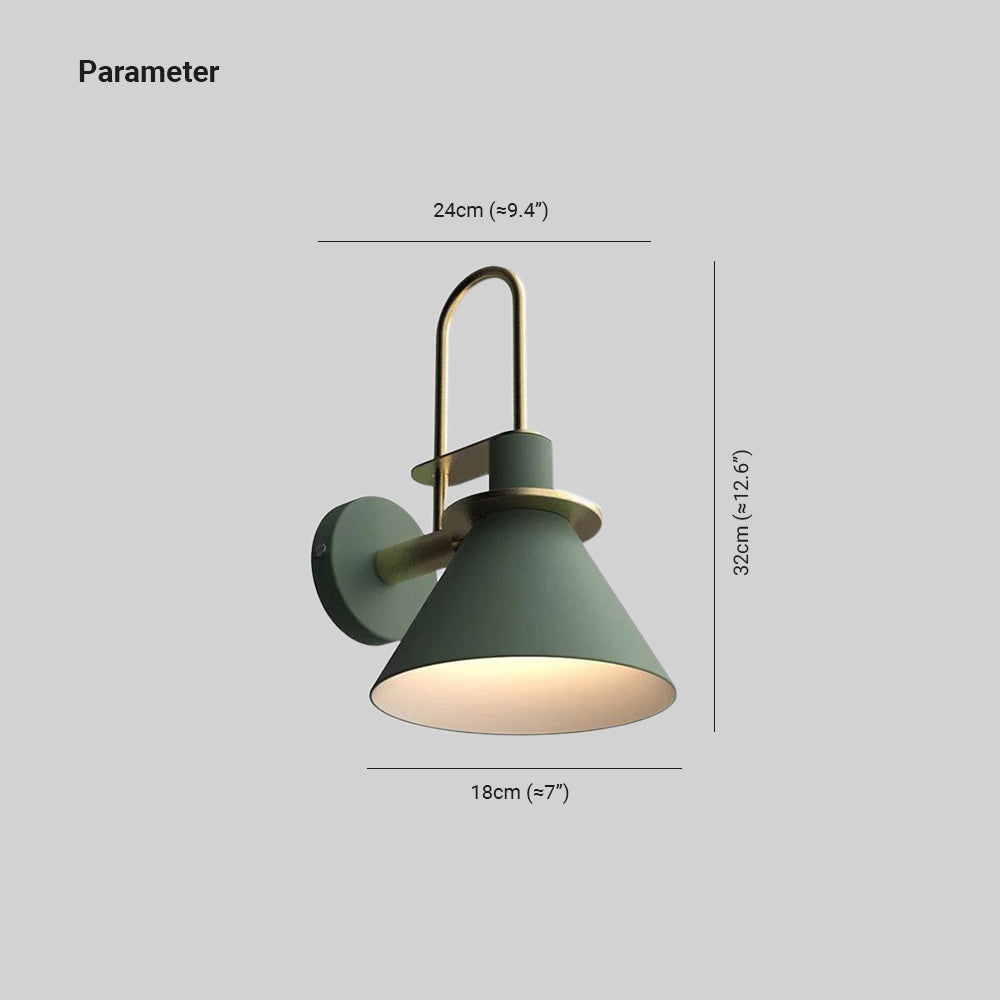 Morandi Design Coniform LED Wandlampen Metaal Zwart/Wit/Geel Slaap/Woon/Eetkamer