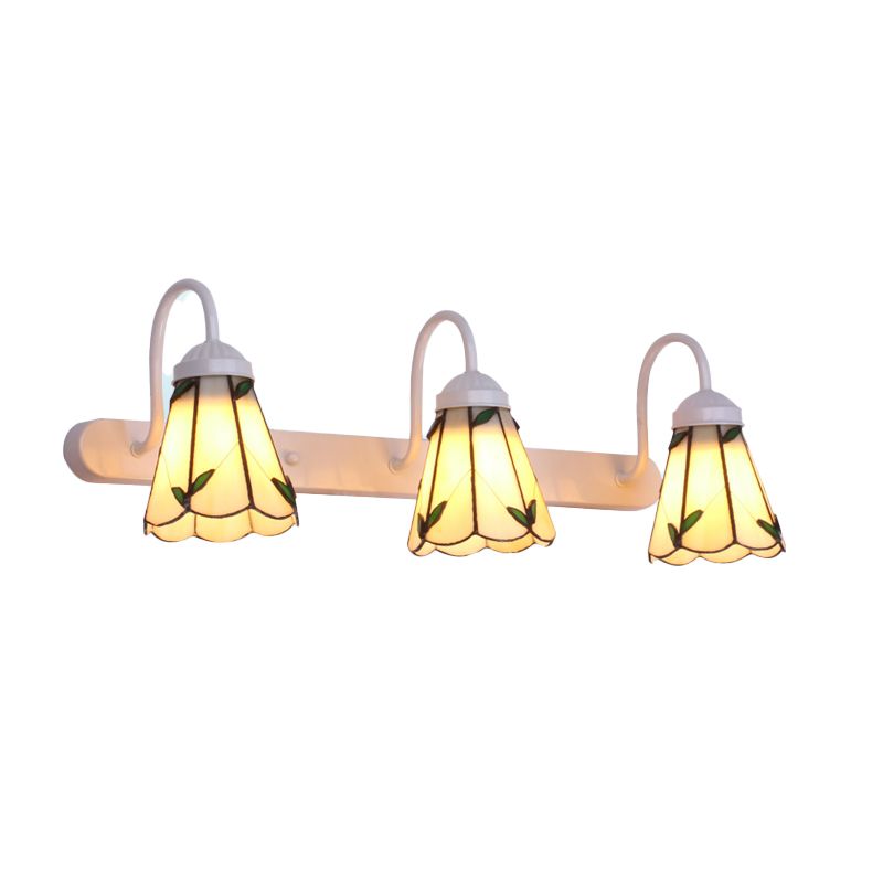 Sirena Bloemvormige Metalen Wandlampen, Zwart/Wit/Blauw