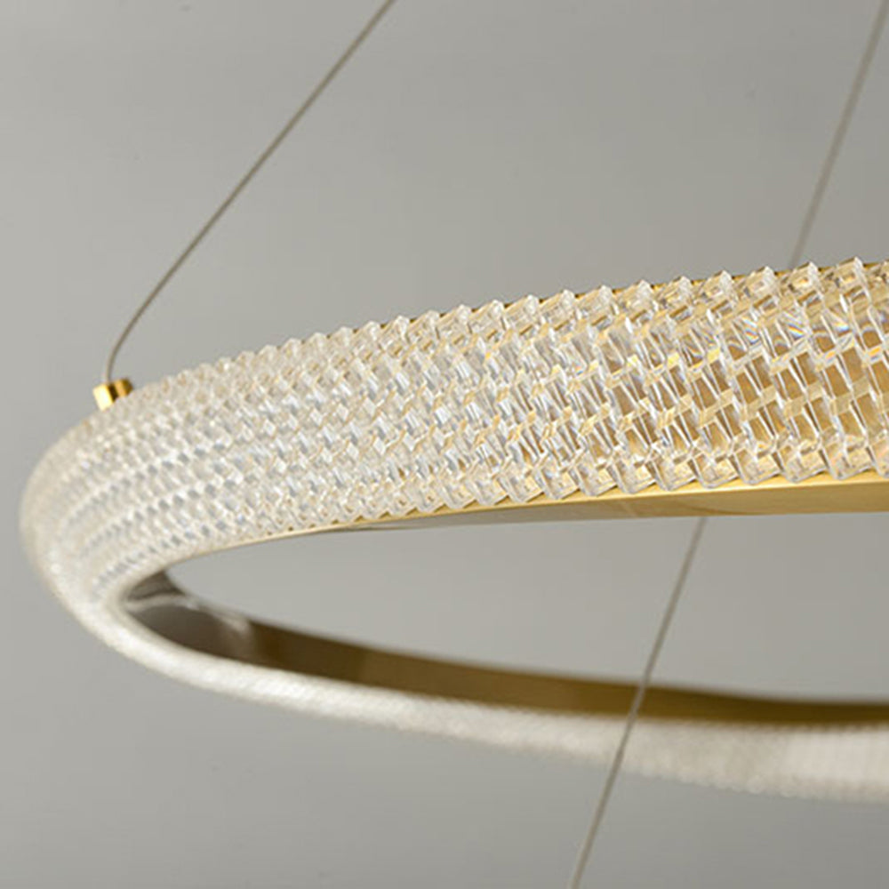 Alonza Minimalist  Ring Spiral Shape Metal Pendant Light,Gold