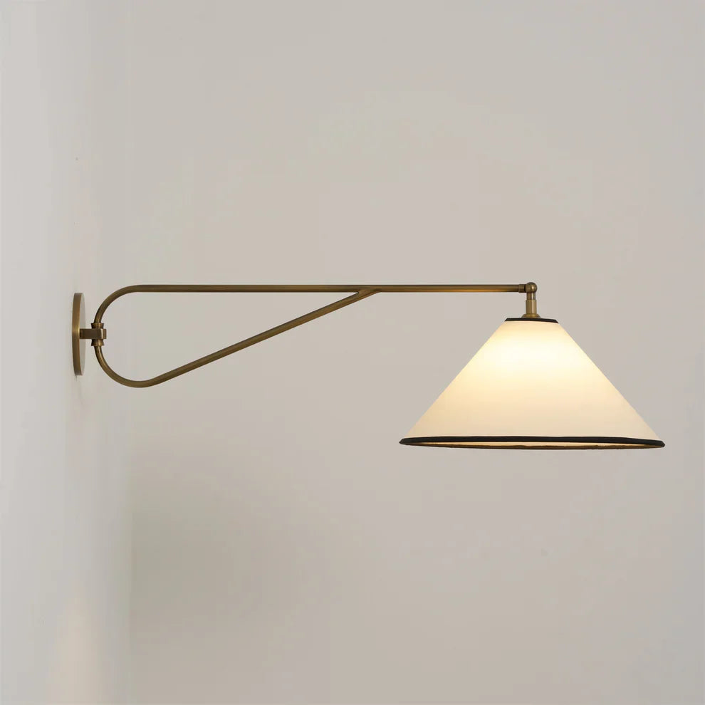 Valerio Vintage Klassiek Metaal Stof Wandlamp Hal Slaapkamer