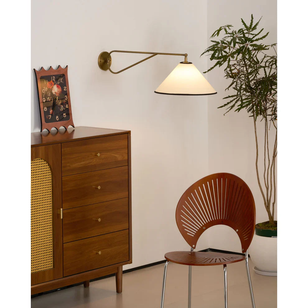 Valerio Vintage Klassiek Metaal Stof Wandlamp Hal Slaapkamer
