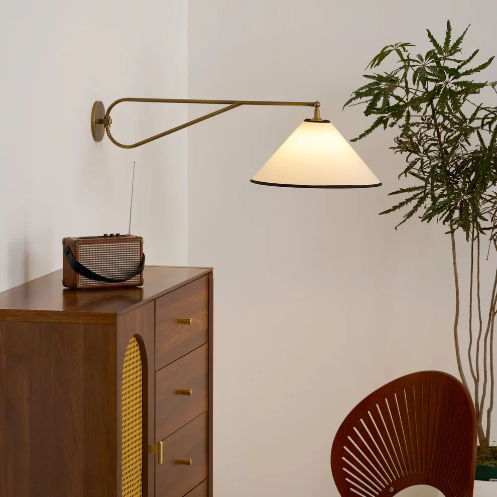 Valerio Vintage Klassiek Metaal Stof Wandlamp Hal Slaapkamer