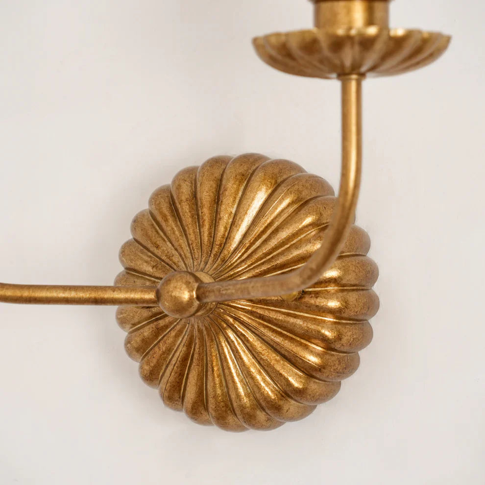 Valerio Vintage Antiek Metaal Stof Wandlamp Lampenkap Hal Woonkamer Slaapkamer