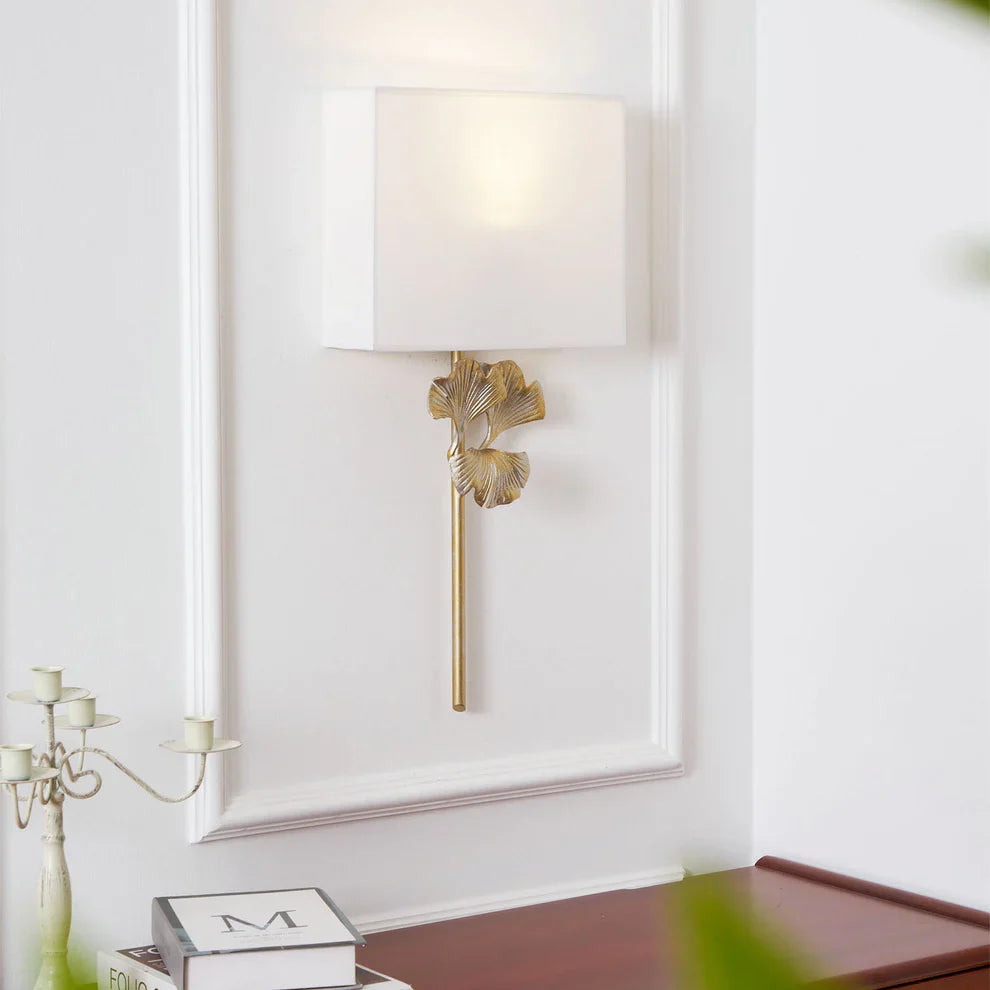 Valerio Vintage Klassiek Ginkgo Messing Wandlamp Slaapkamer Woonkamer