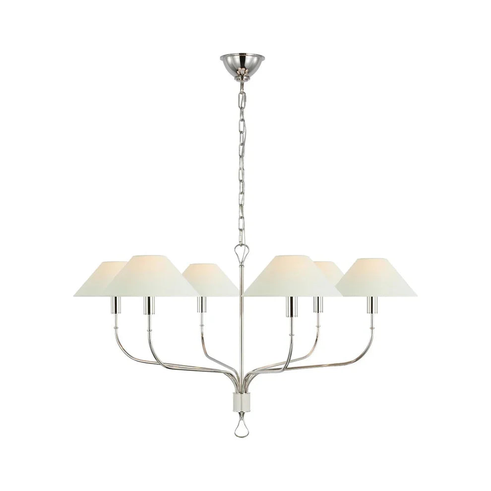 Valerio Vintage Luxe Messing Stof Kroonluchter Lampenkap Woonkamer Eetkamer