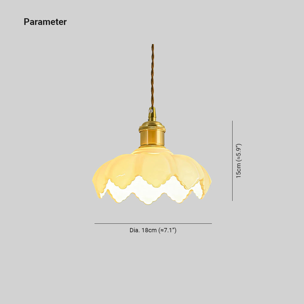 Lily Frans Bloemblaadje Hanglampen Metaal Glas Slaapkamer Woonkamer