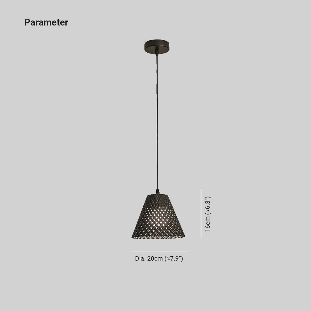 Hailie Modern Cone Geweven Shape Hanglampen Slaapkamer Eetkamer