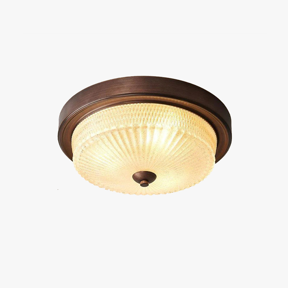 Valerio Vintage Ronde Inbouwmontage Plafondlamp Glas Slaapkamer